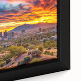 Extra large black canvas with colorful, textured abstract design, ideal for living room decor.