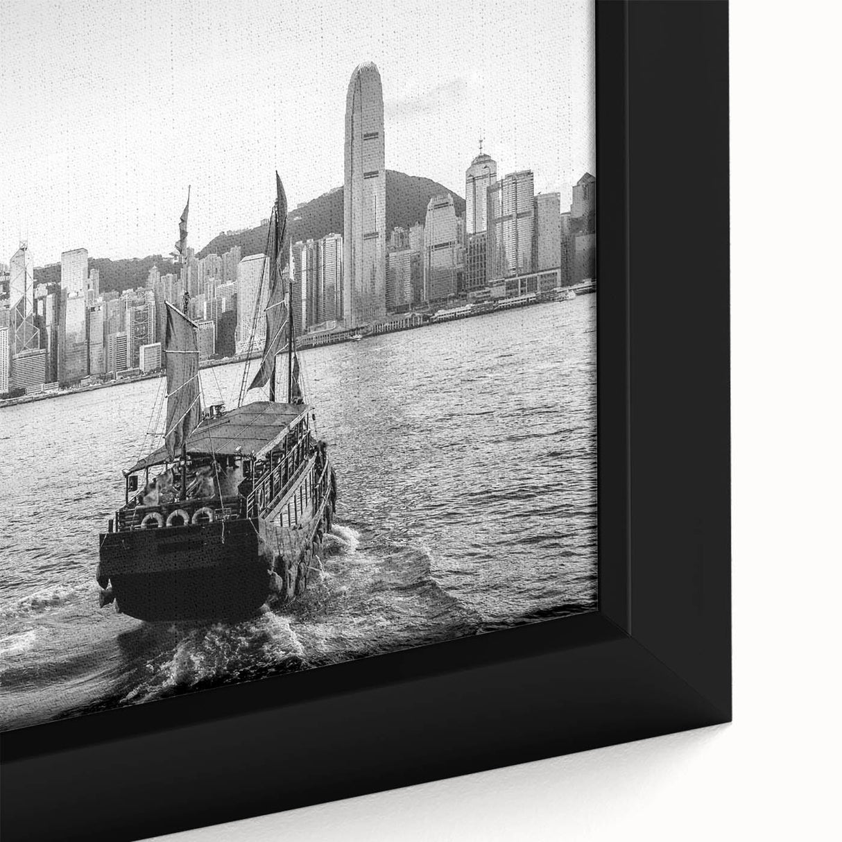 Extra large black wall art featuring vibrant, colorful textured art on canvas, suitable for living room decor.