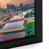 Extra large black wall art featuring a textured abstract design with vibrant colors, ideal for living room decor.