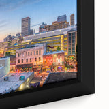 Extra large black wall art featuring colorful, textured abstract designs on canvas, ideal for living room decor.