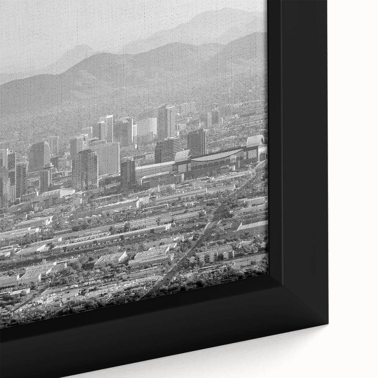 Extra large black wall art featuring colorful, textured abstract shapes, ideal for living room decor.