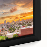 Extra large black wall art featuring colorful, textured abstract patterns on canvas, ideal for living room decor.