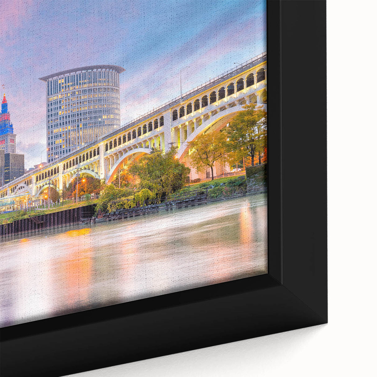 Extra large canvas featuring textured, colorful art with black abstract shapes, ideal for living room ambiance.