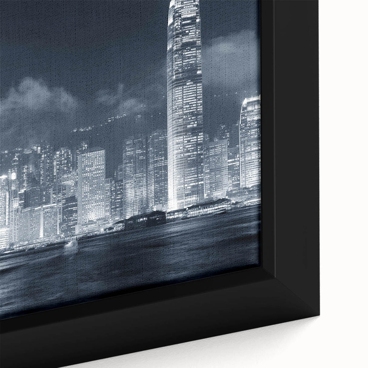 Extra large black wall art featuring textured, colorful abstract design on canvas, suitable for living room decor.