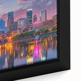 Extra large black wall art featuring a colorful, textured abstract design on canvas, suitable for living room decor.