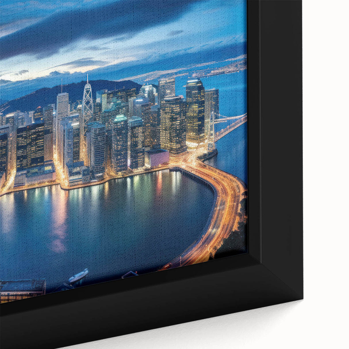 Extra large black wall art featuring colorful, textured abstract design on canvas, ideal for living room ambiance.