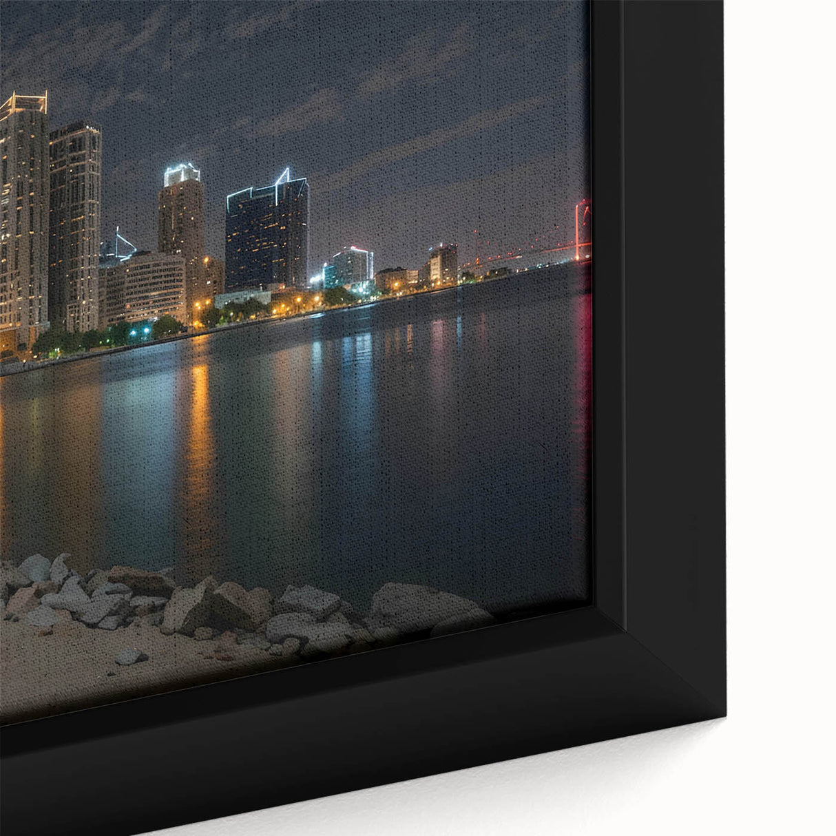 Extra large black wall art featuring colorful, textured abstract design on canvas, suitable for living room decor.