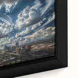 Extra large black wall art featuring colorful, textured abstract design on canvas, ideal for living room ambiance.