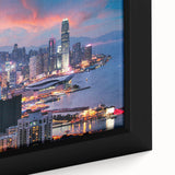 Extra large black wall art featuring a textured abstract design with vibrant colorful accents.