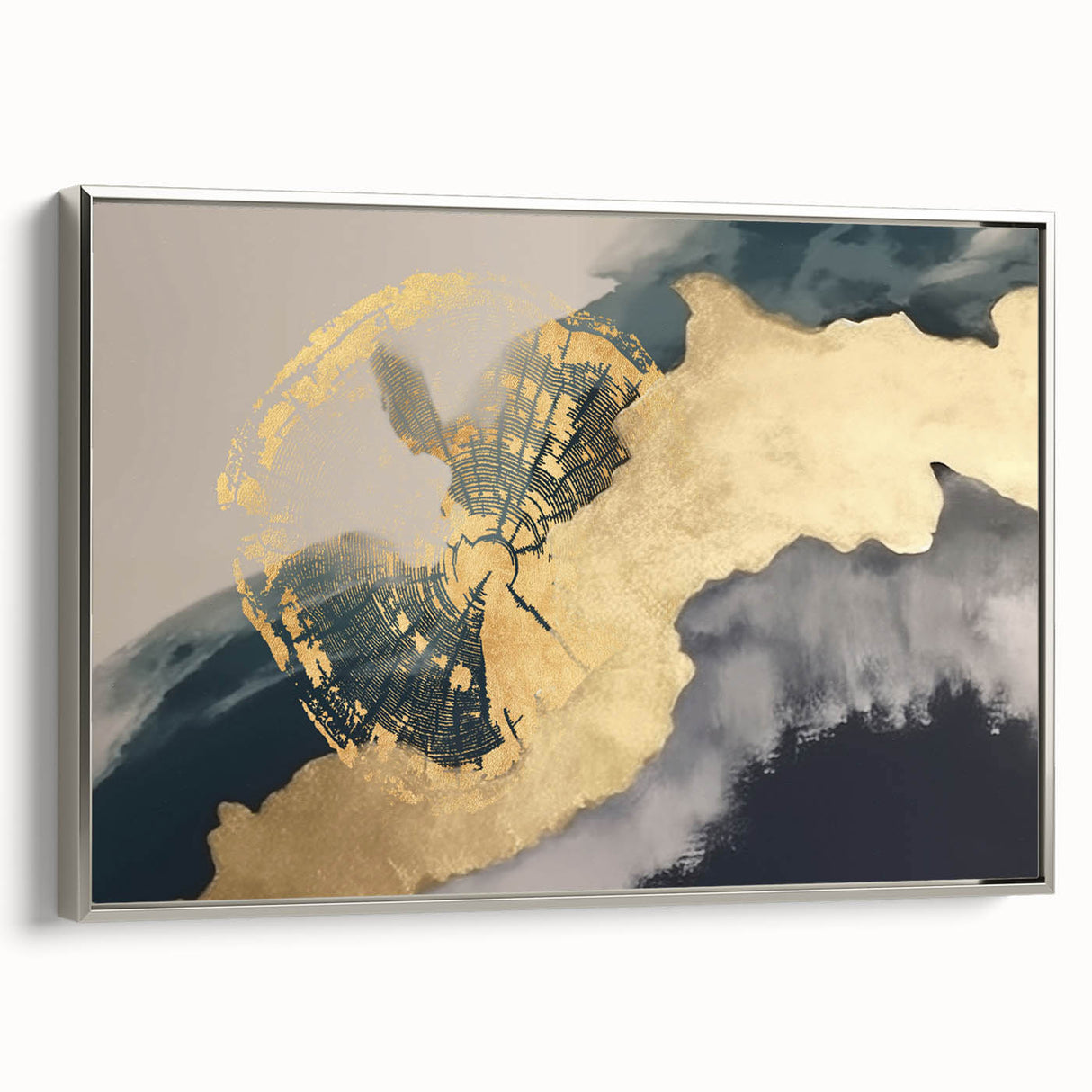 Vibrant rolled canvas showcasing intricate African tribal wall art design, featuring bold colors and detailed patterns, securely packaged in a protective cardboard tube.