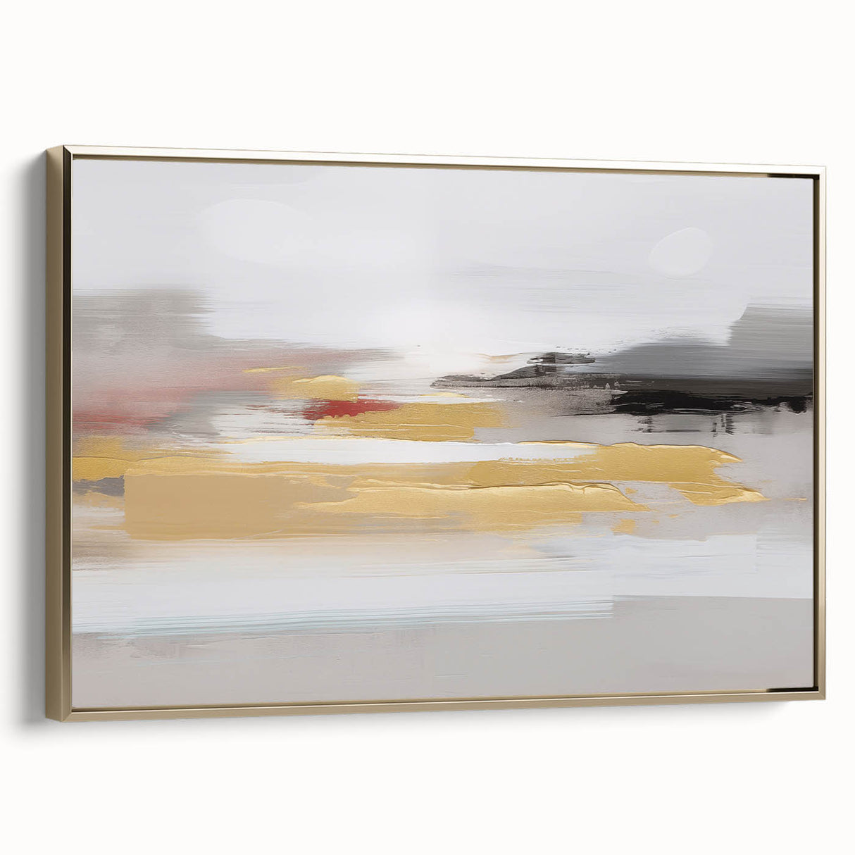 Colorful abstract wall art canvas print showcasing vibrant swirls of blue, orange, and gold, perfect for modern home decor.