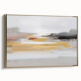 Colorful abstract wall art canvas print showcasing vibrant swirls of blue, orange, and gold, perfect for modern home decor.