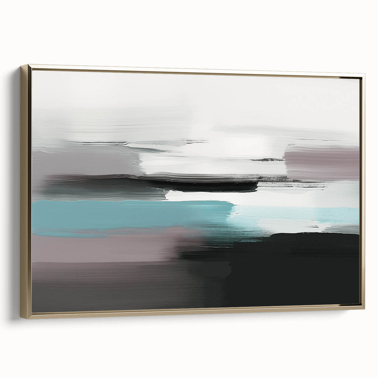 Vibrant abstract canvas art print showcasing swirling colors of blue, orange, and yellow, perfect for modern home decor.