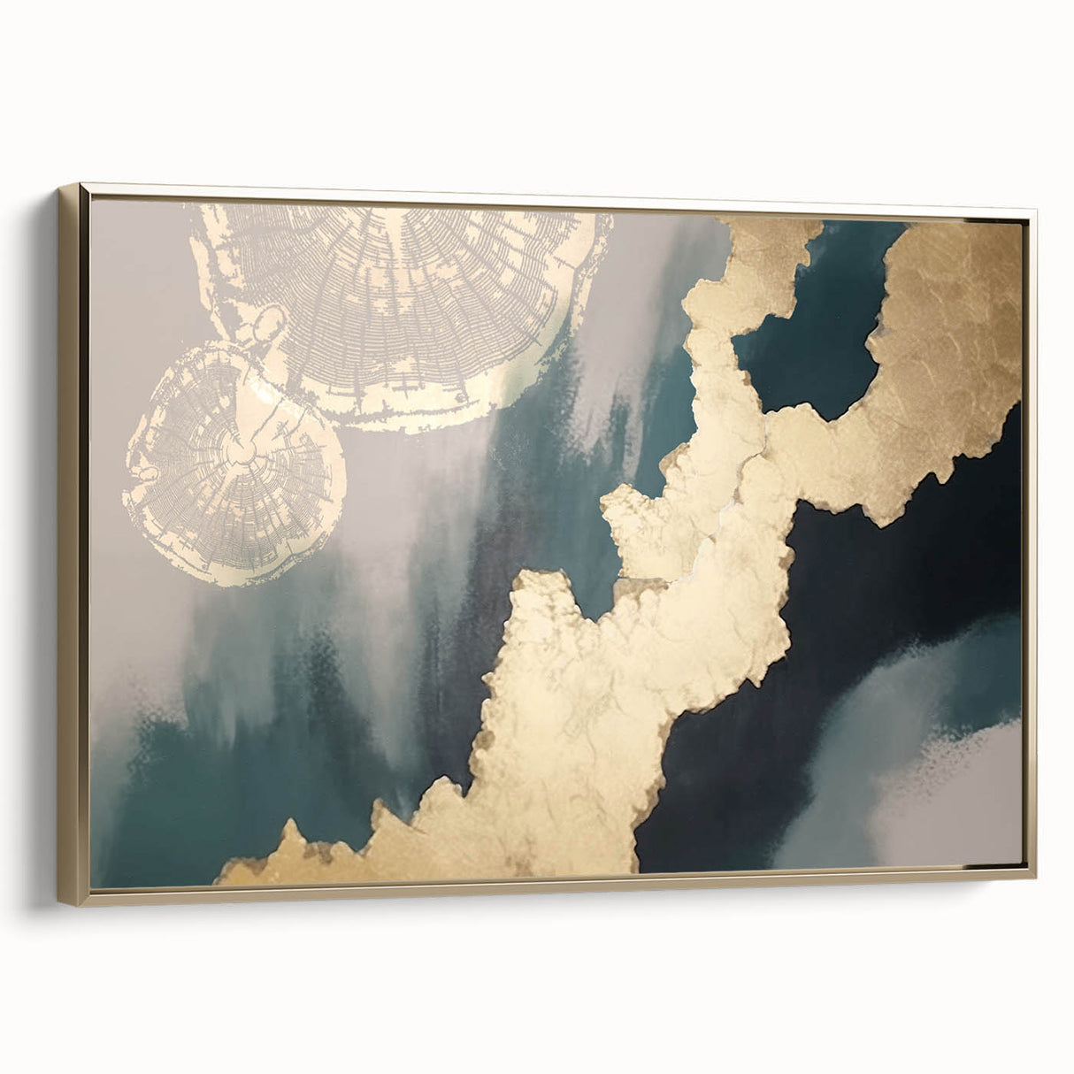 Vibrant rolled canvas showcasing an abstract African wall art design with rich colors and intricate patterns, securely packaged in a protective cardboard tube.