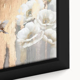 Vibrant rolled canvas showcasing a colorful abstract African wall art design, featuring intricate patterns and textures, securely packaged in a protective cardboard tube.