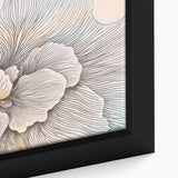 Close-up of a rolled canvas showcasing vibrant African tribal wall art with detailed patterns, beautifully packaged in a protective cardboard tube.