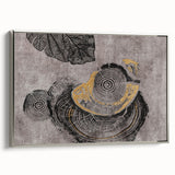 Colorful abstract canvas print showcasing vibrant geometric shapes and lines, perfect for modern home decor or artistic wall display.