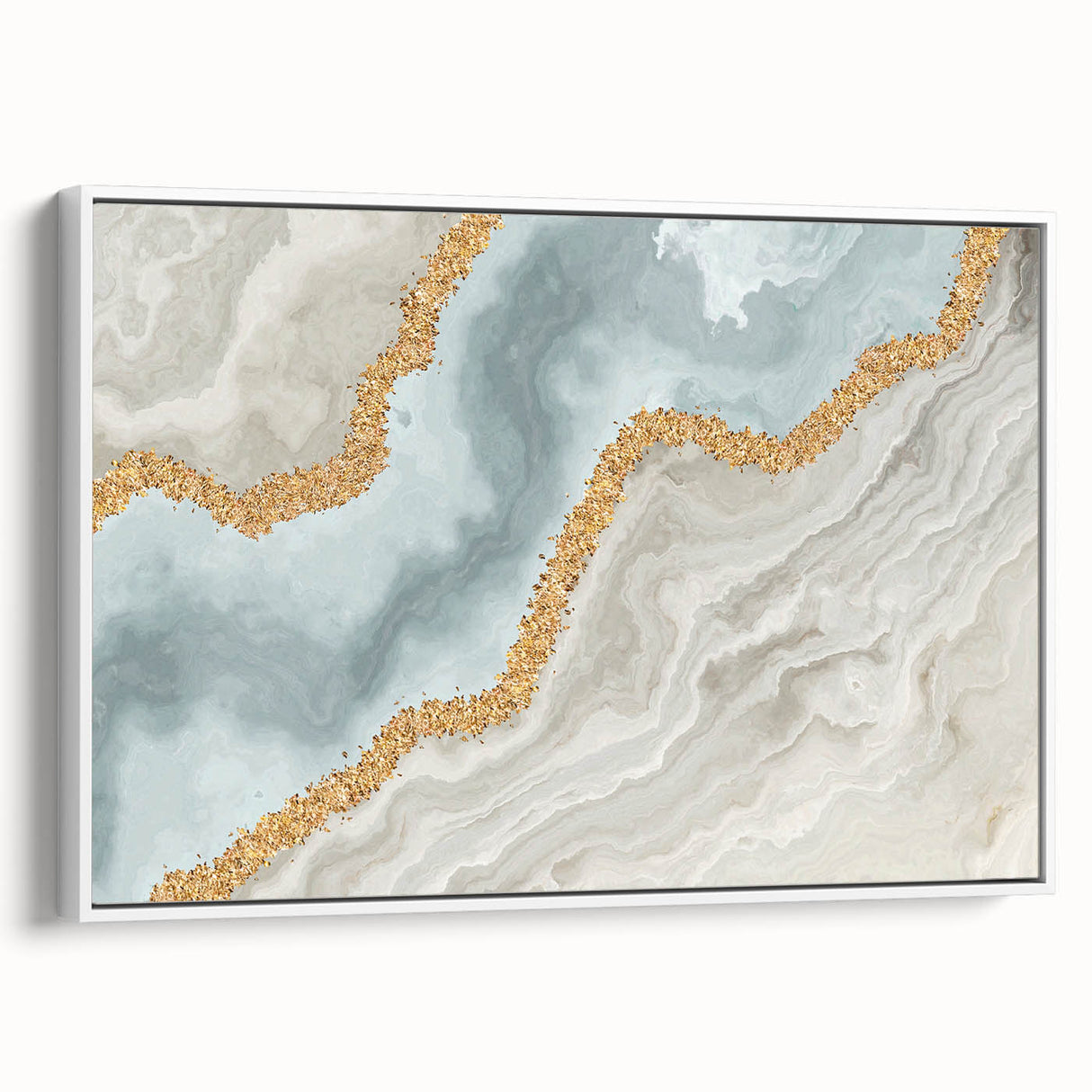 Vibrant rolled canvas showcasing an abstract floral design with rich colors and intricate details, securely packaged in a protective cardboard tube.
