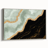 Vibrant rolled canvas showcasing a colorful abstract design with swirling patterns, ideal for modern home decor and wall art display.