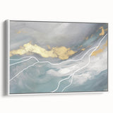 Colorful abstract canvas artwork showcasing vibrant shapes and patterns, ideal for modern home decor, displayed on a neutral wall background.