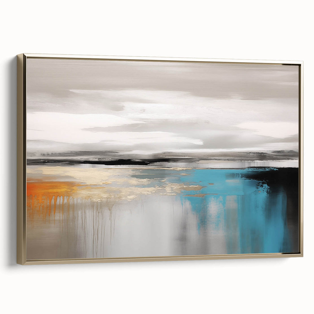 Colorful abstract canvas wall art showcasing vibrant geometric patterns and textures, rolled and ready for display, packaged securely in a sturdy tube.