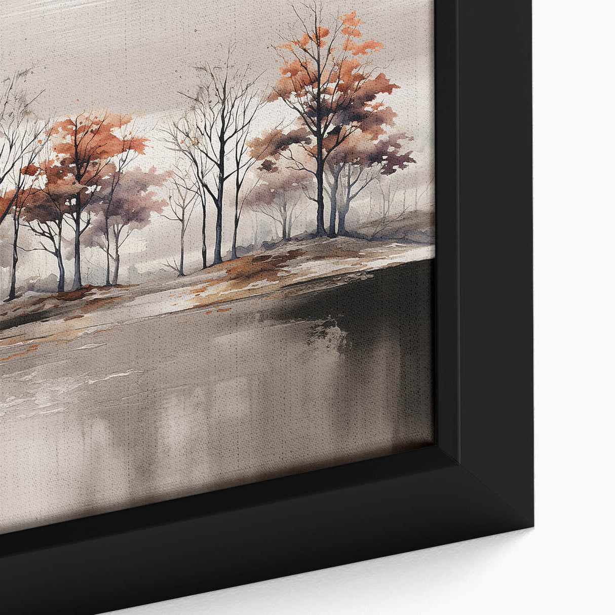 Vibrant abstract canvas artwork showcasing a blend of blue and orange hues, ideal for modern home decor, rolled and ready for display or gifting.