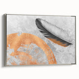 Vibrant rolled canvas showcasing a colorful abstract art design, featuring dynamic shapes and textures, packaged securely in a protective cardboard tube.