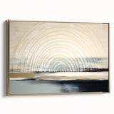 Vibrant African tribal wall art canvas print depicting colorful masks and geometric designs, rolled for easy shipping in a protective tube.