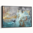 Colorful abstract wall art canvas print showcasing vibrant geometric shapes and intricate patterns, perfect for modern home decor.