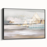 Vibrant rolled canvas showcasing a colorful African tribal art design, emphasizing intricate patterns and rich textures, ideal for home decor.