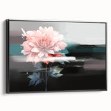 Colorful rolled canvas print showcasing vibrant abstract art with dynamic shapes and textures, carefully packaged in a protective cardboard tube.