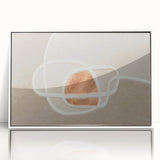 Vibrant abstract wall art canvas print showcasing swirling colors of blue, orange, and green, perfect for modern home decor.