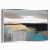 Abstract canvas art print showcasing vibrant colors and dynamic shapes, ideal for modern home decor or artistic displays. Textured surface enhances visual interest and depth.