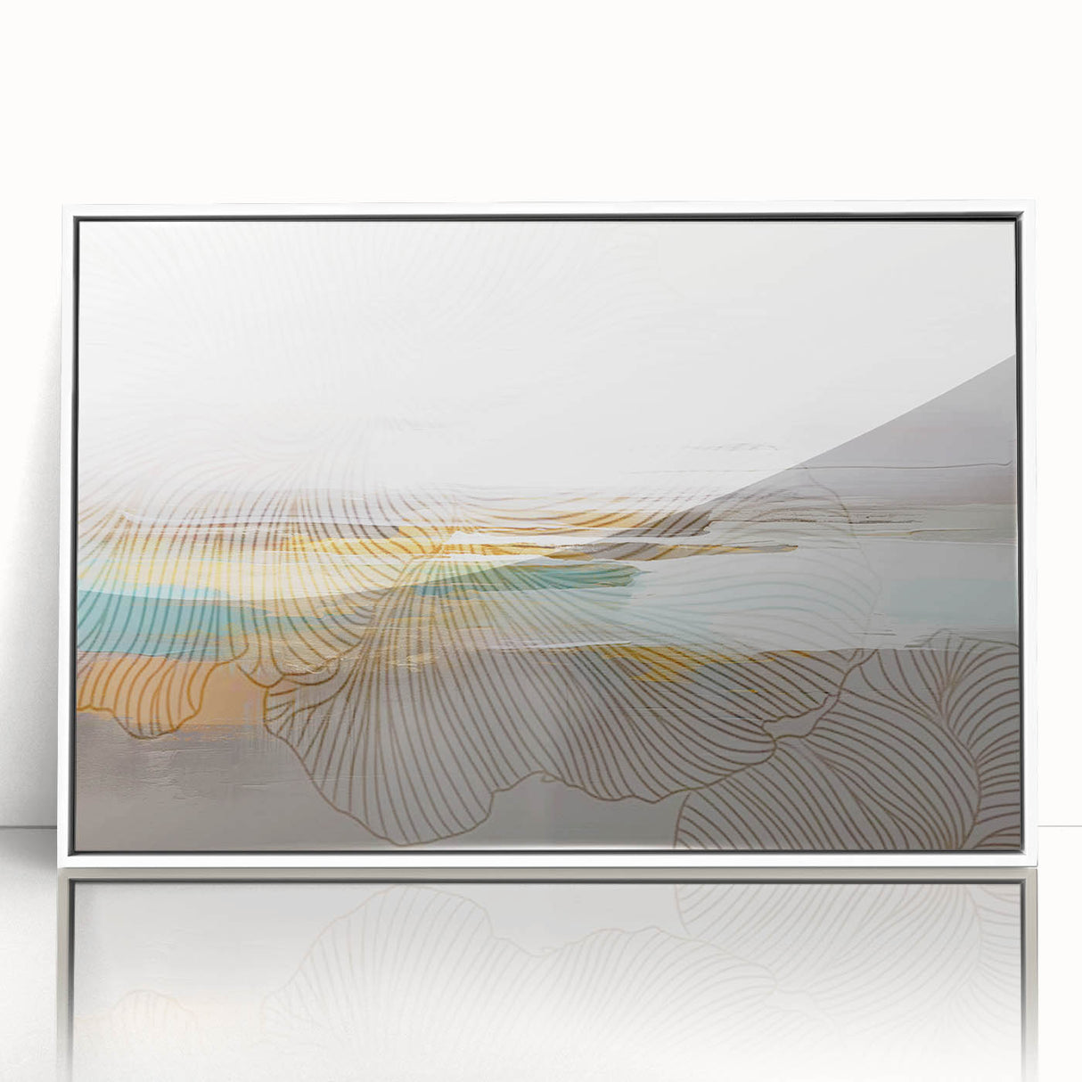 Vibrant abstract canvas art print showcasing bold colors and dynamic shapes, ideal for modern home decor or office aesthetics.
