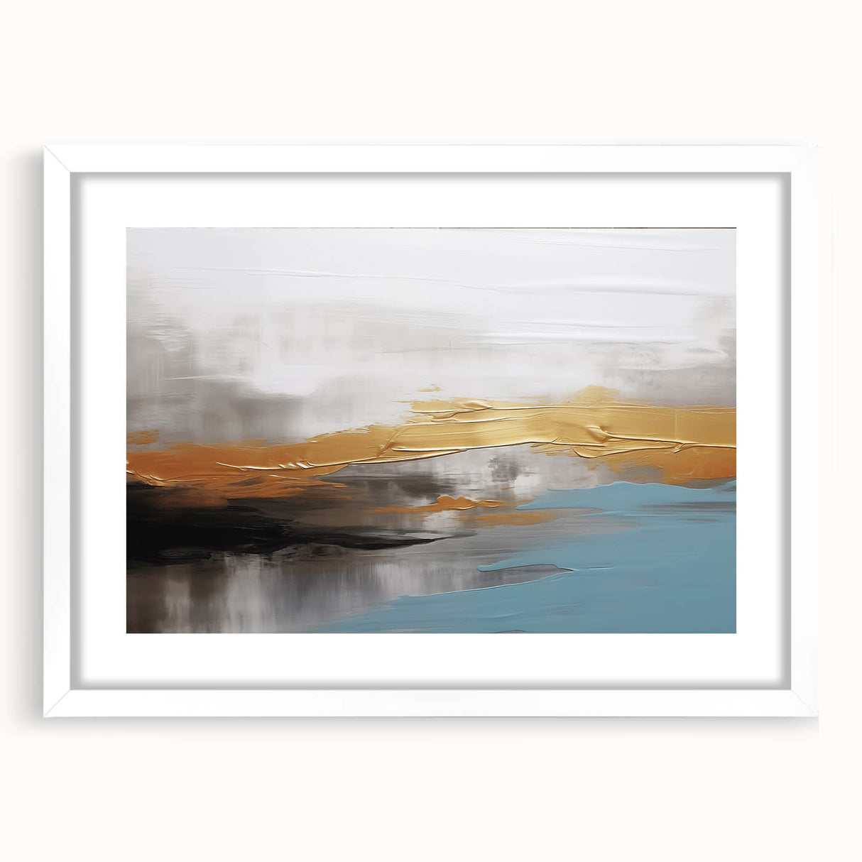 Abstract canvas art print showcasing vibrant geometric shapes in shades of blue, orange, and yellow, designed to enhance modern interior decor. Ideal for creating a stylish and dynamic atmosphere in living rooms or offices.