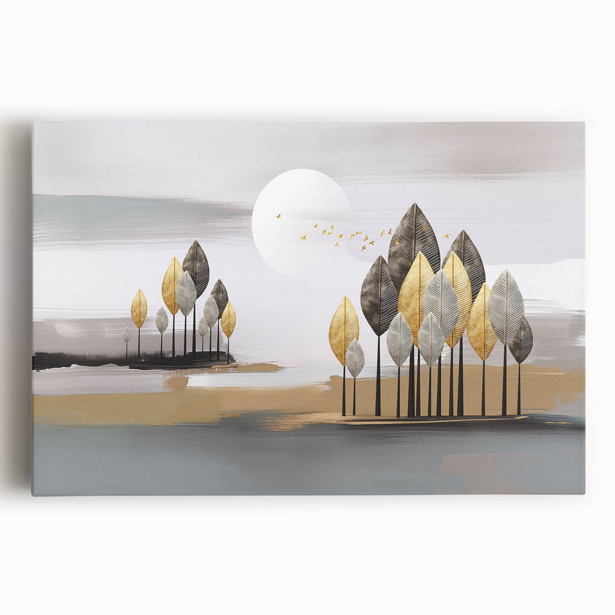 Abstract wall art featuring vibrant geometric patterns in bold colors, displayed on a textured canvas, ideal for modern decor and artistic expression.