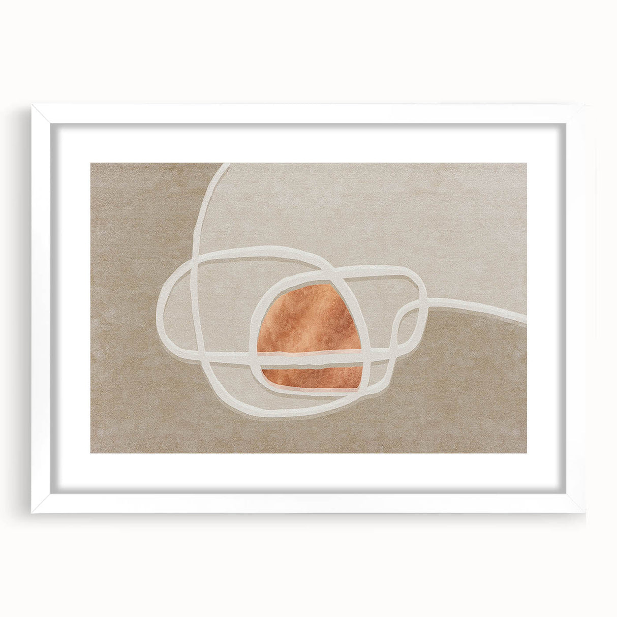Colorful abstract wall art canvas print showcasing vibrant shapes and fluid patterns in shades of blue, orange, and yellow, ideal for modern decor.