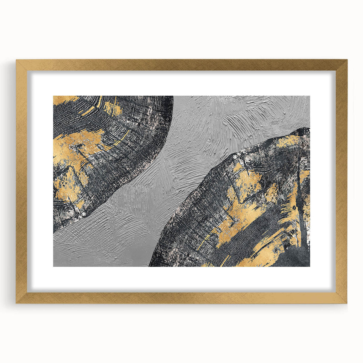 Colorful abstract wall art canvas print showcasing vibrant swirls of blue, orange, and yellow, perfect for modern home decor.