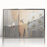 Vibrant abstract canvas art showcasing dynamic shapes and bold colors, perfect for modern decor. Ideal for enhancing living spaces or creative environments.