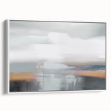 Abstract canvas artwork showcasing vibrant colors and fluid shapes, perfect for modern home decor, presented in a protective cardboard tube.