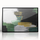 Abstract wall art canvas print showcasing vibrant colors and dynamic shapes, designed to enhance modern interior spaces and evoke creativity.