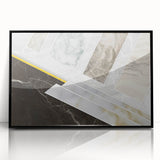 Colorful abstract canvas art print showcasing vibrant geometric shapes and dynamic patterns, perfect for modern home decor or office styling.