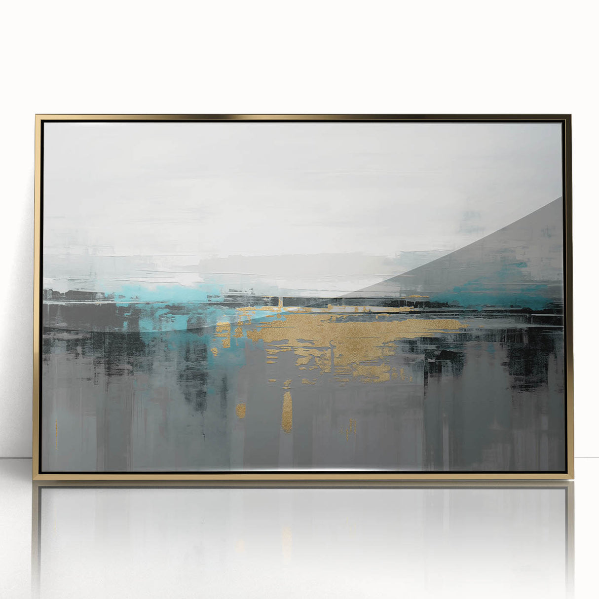 Abstract canvas print showcasing vibrant colors and geometric shapes, ideal for modern decor, packaged securely in a cardboard tube for safe transit.