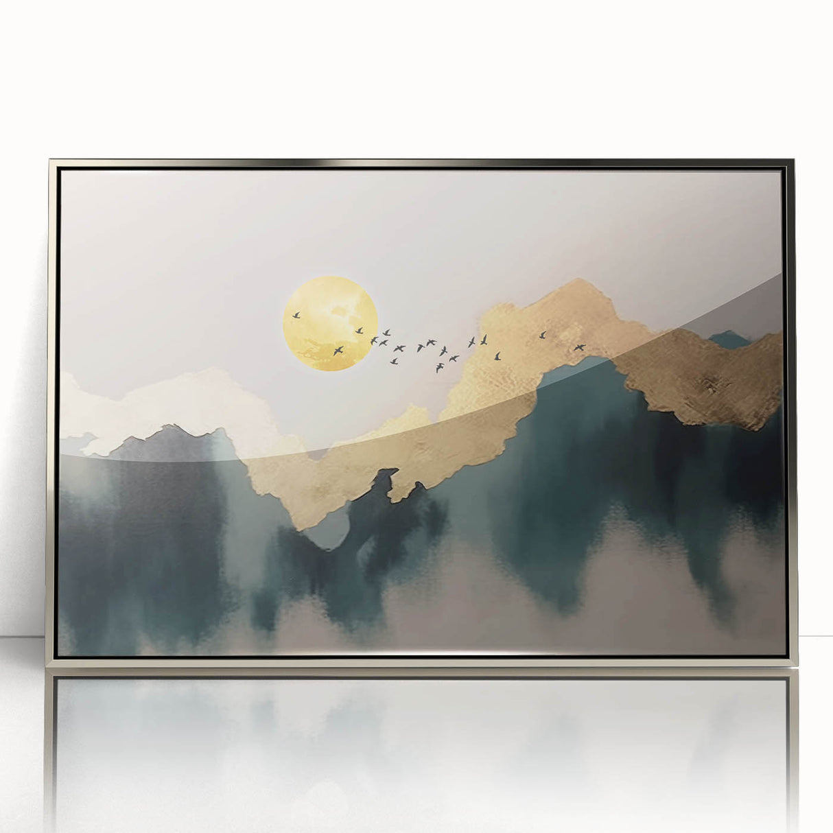 Vibrant abstract wall art canvas featuring bold colors and dynamic shapes, showcasing a contemporary design ideal for modern home decor. Perfect for adding a striking focal point to living spaces.