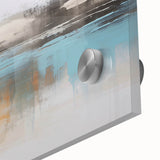 Abstract canvas artwork showcasing vibrant geometric shapes in bold colors, ideal for modern home decor, presented in a protective cardboard tube for shipping.