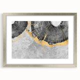 Colorful abstract wall art canvas print showcasing vibrant brush strokes and shapes in blues, oranges, and yellows, ideal for modern decor.