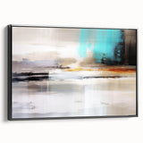 Abstract canvas artwork showcasing vibrant geometric shapes and colors, ideal for modern home decor, emphasizing creativity and artistic expression.