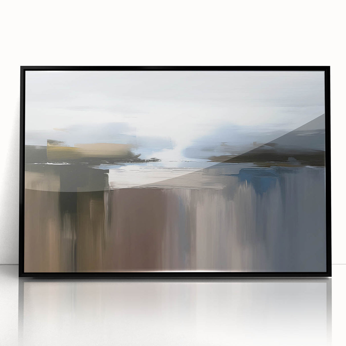 Colorful abstract canvas art with vibrant swirls of blue, orange, and yellow, showcasing a modern design perfect for contemporary decor.