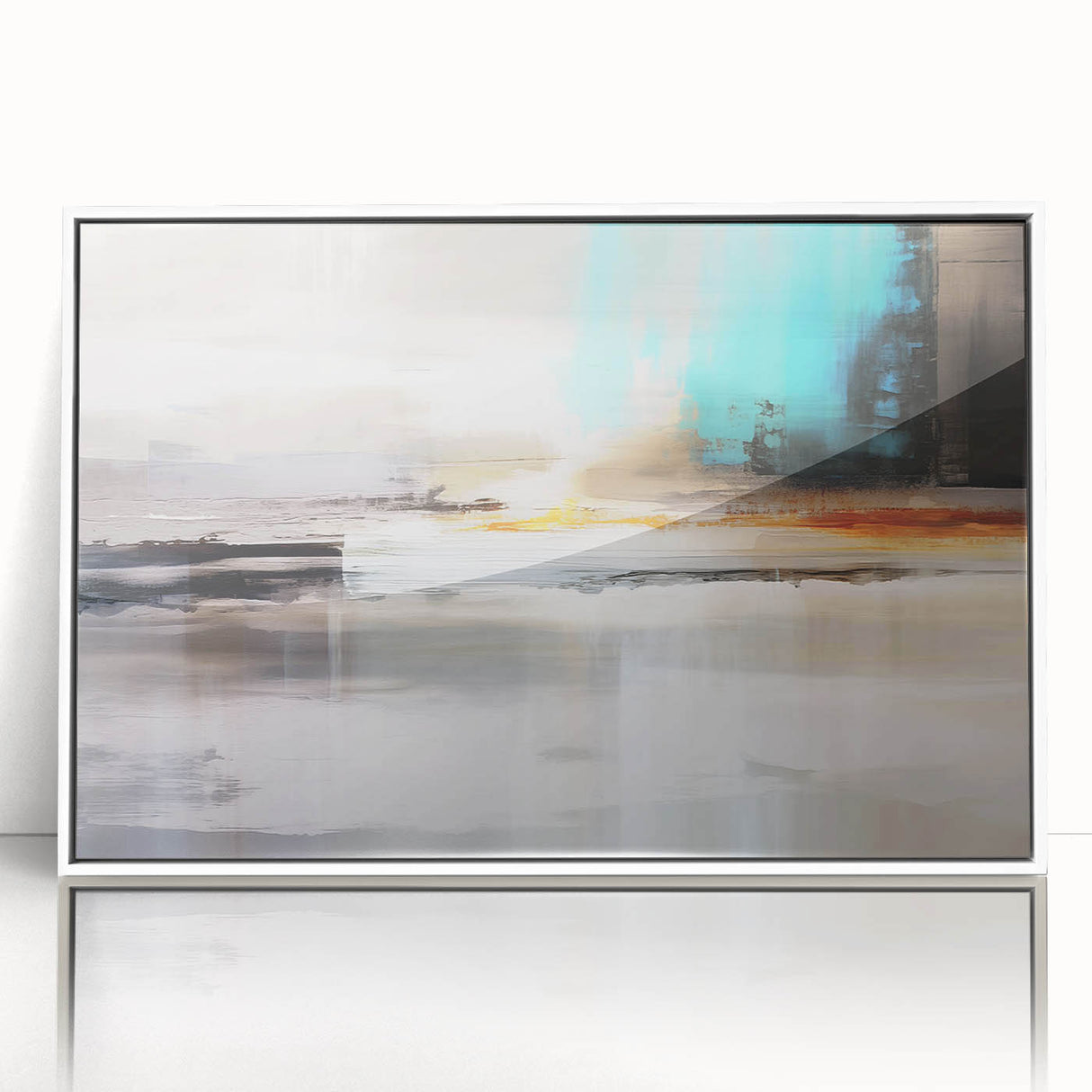 Abstract wall art canvas print showcasing vibrant colors and dynamic shapes, perfect for modern home decor or gallery display.