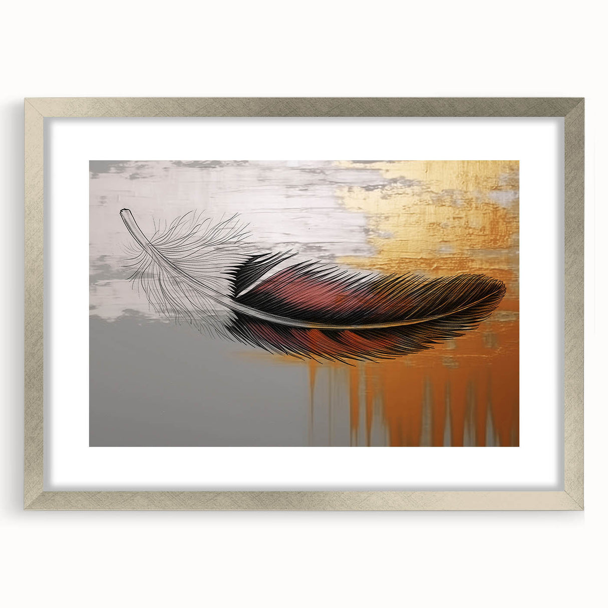 Colorful abstract canvas art showcasing vibrant splashes of blue, orange, and yellow, perfect for modern home decor and artistic expression.